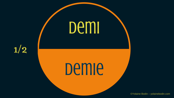 French spelling: learn when to spell demi and demie