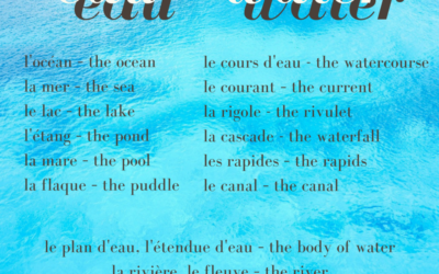 De la flaque d’eau à l’océan : les mots anglais autour de l’eau