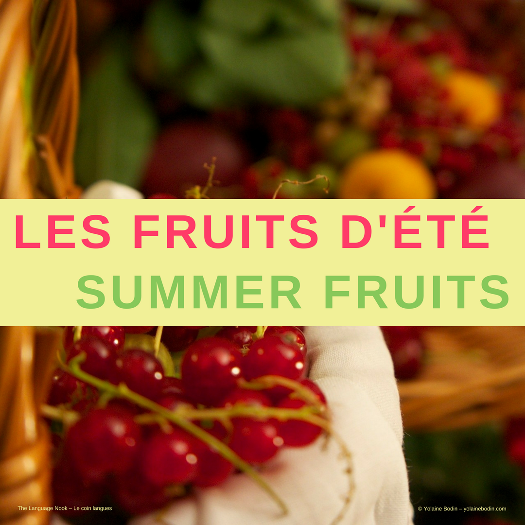 summer fruits english-french vocabulary