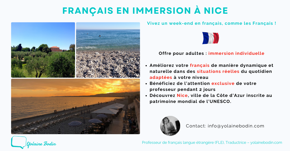 visuel de présentation français en immersion pour adultes